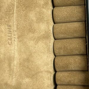 Celine Beige Suede Ring Case